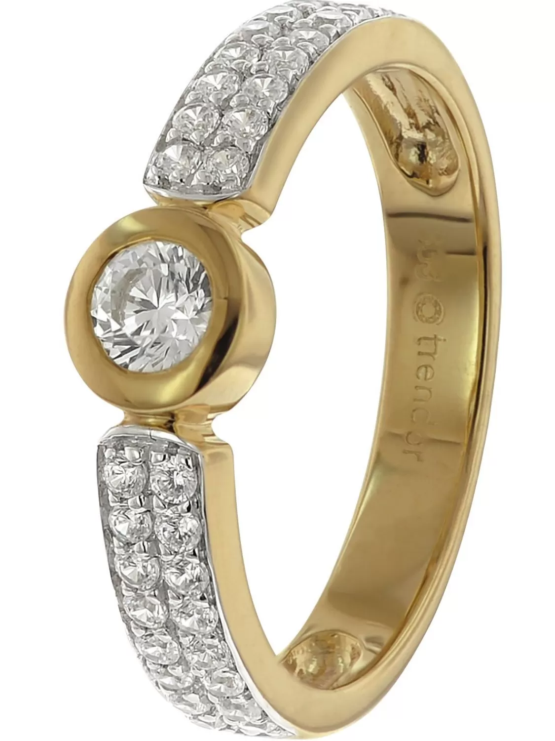 trendor Damen-Ring Gold 333 Mit Zirkonia | Damenschmuck