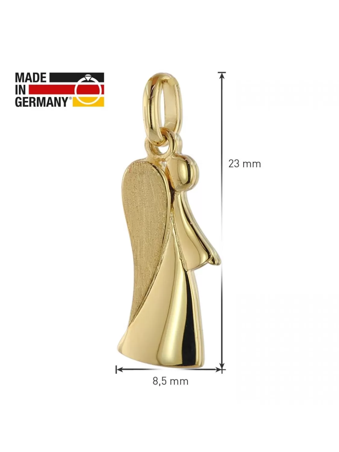 trendor Engel-Anhanger Gold 333 (8 Karat) Mit Vergoldeter Kette | Damenschmuck