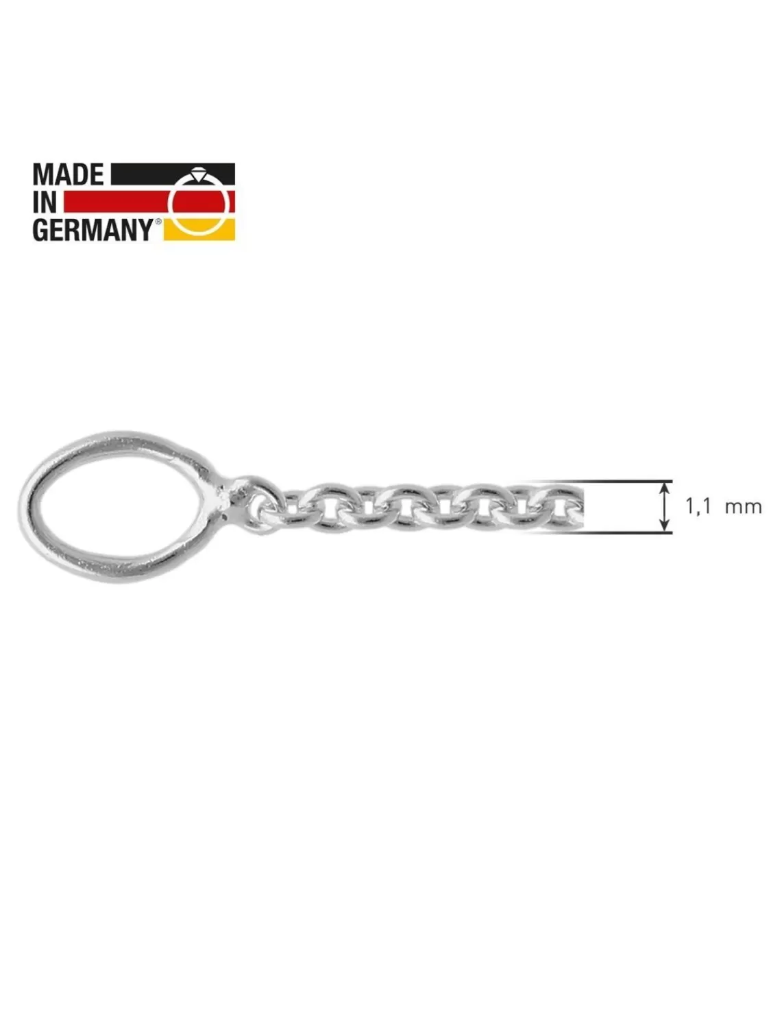trendor Feine Ankerkette 925 Silber Kette 1,1 Mm Halskette | Herrenschmuck