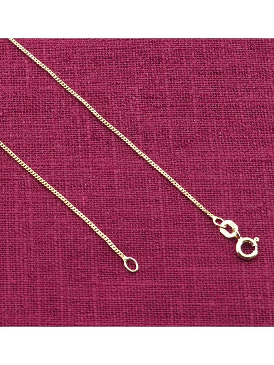 trendor Feine Panzerkette 925 Silber Vergoldet Kette 1,1 Mm Breit | Damenschmuck