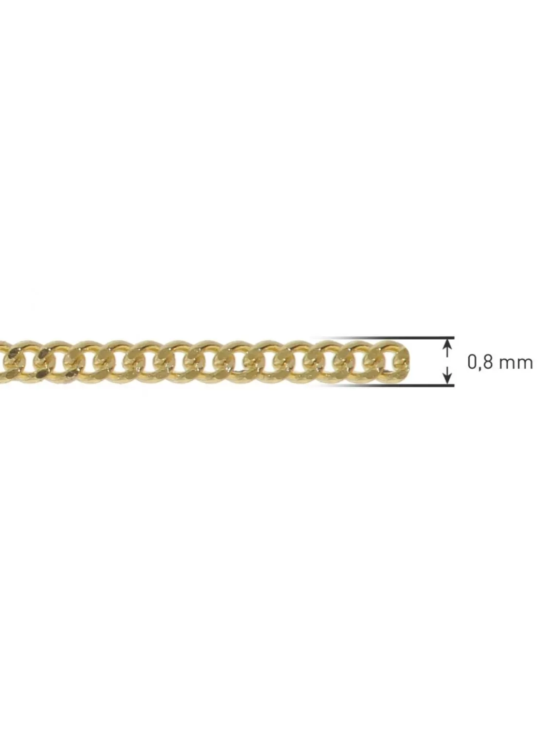 trendor Feine Panzerkette Fur Anhanger 585 Gold Flachpanzer 0,8 Mm | Damenschmuck