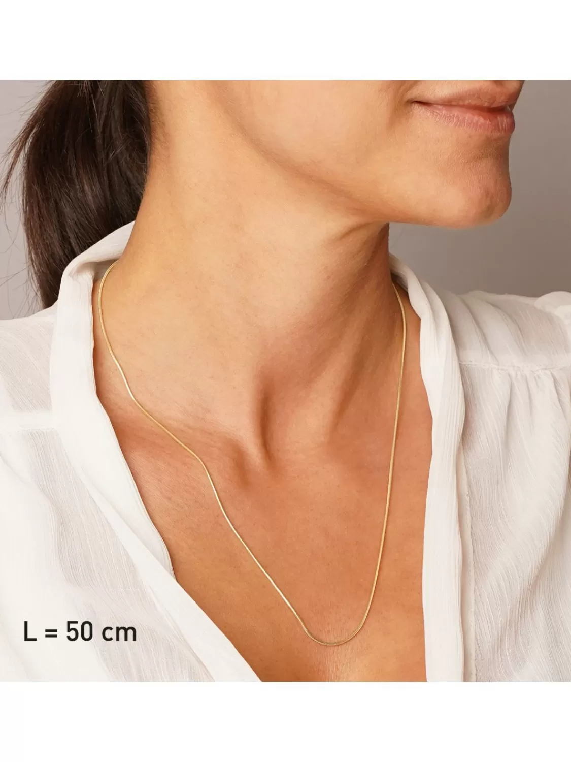 trendor Feine Schlangenkette 925 Silber Vergoldet Kette Damen 1,1 Mm | Damenschmuck