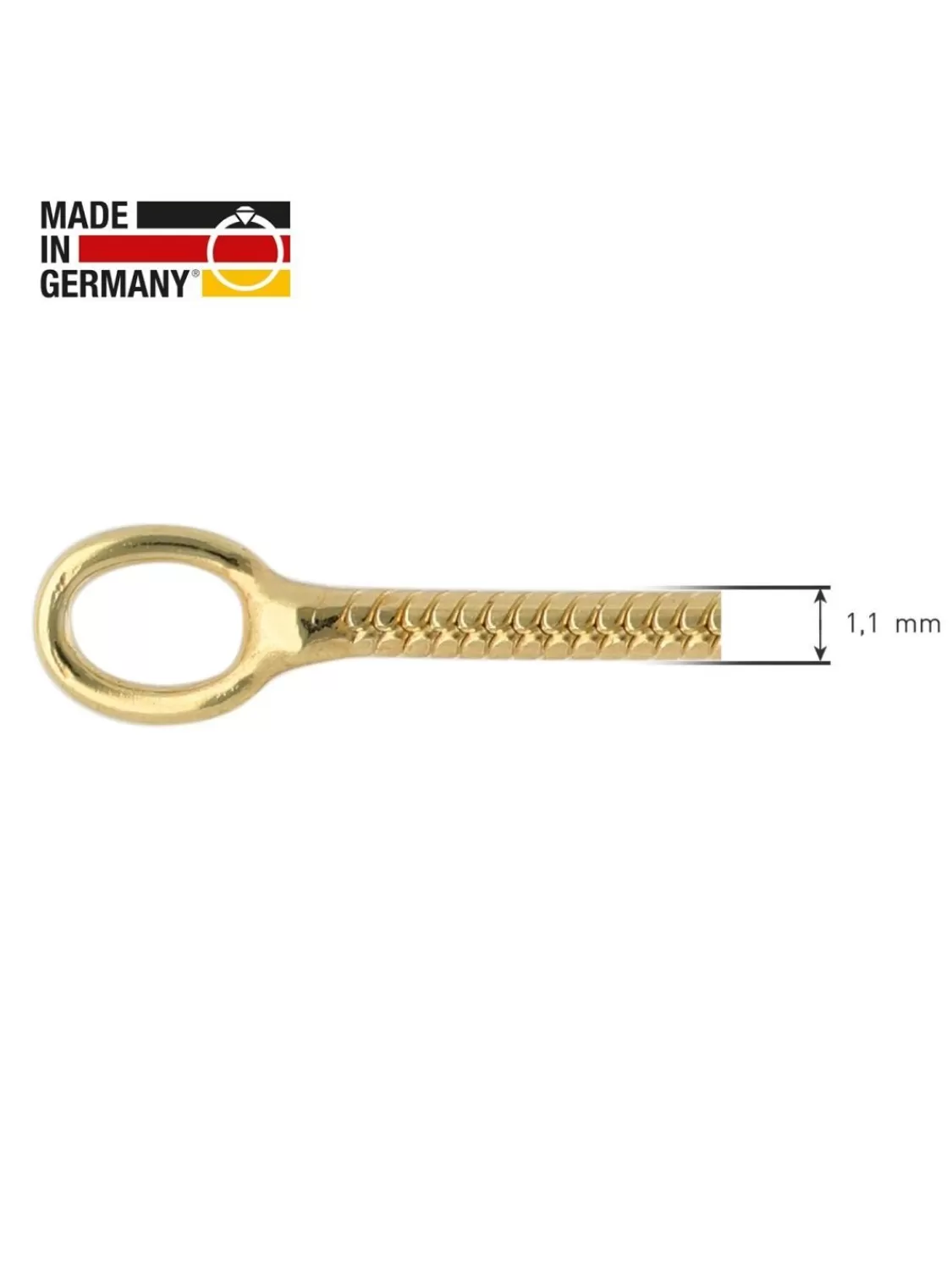 trendor Feine Schlangenkette 925 Silber Vergoldet Kette Damen 1,1 Mm | Damenschmuck