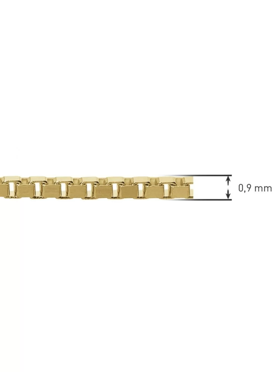trendor Feine Veneziakette Gold 333 / 8K Mit Zwischenose Breite 0,9 Mm | Herrenschmuck