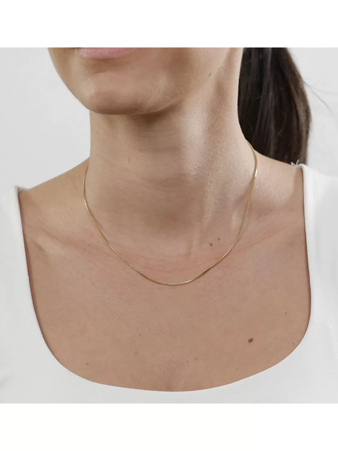trendor Feine Veneziakette Silber 925 Goldplattiert 0,9 Mm 38 -60 Cm | Damenschmuck
