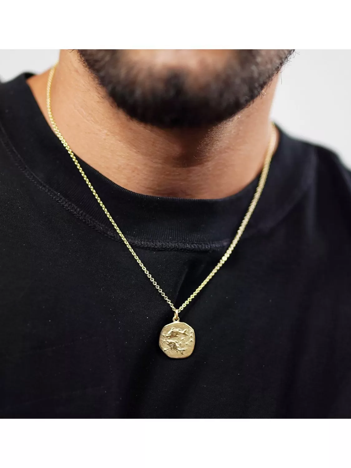 trendor Fische Sternzeichen O 20 Mm Herrenkette Gold Auf Silber | Herrenschmuck