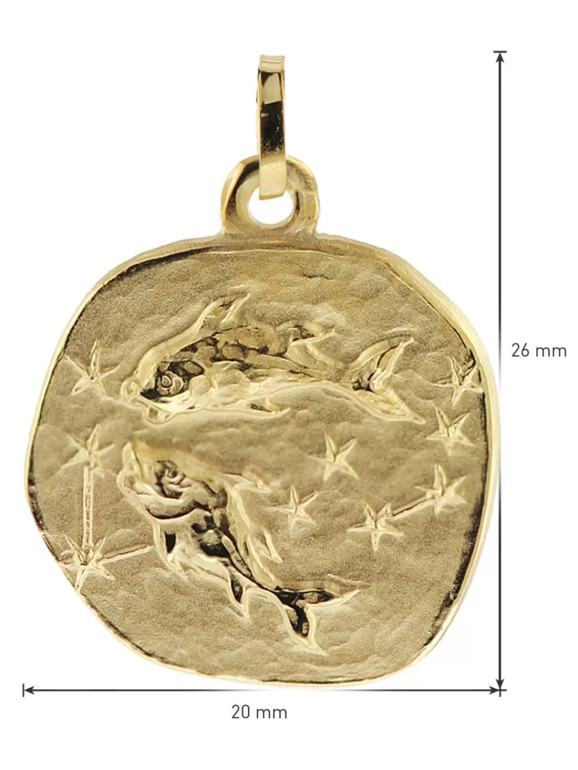 trendor Fische Sternzeichen O 20 Mm Herrenkette Gold Auf Silber | Herrenschmuck