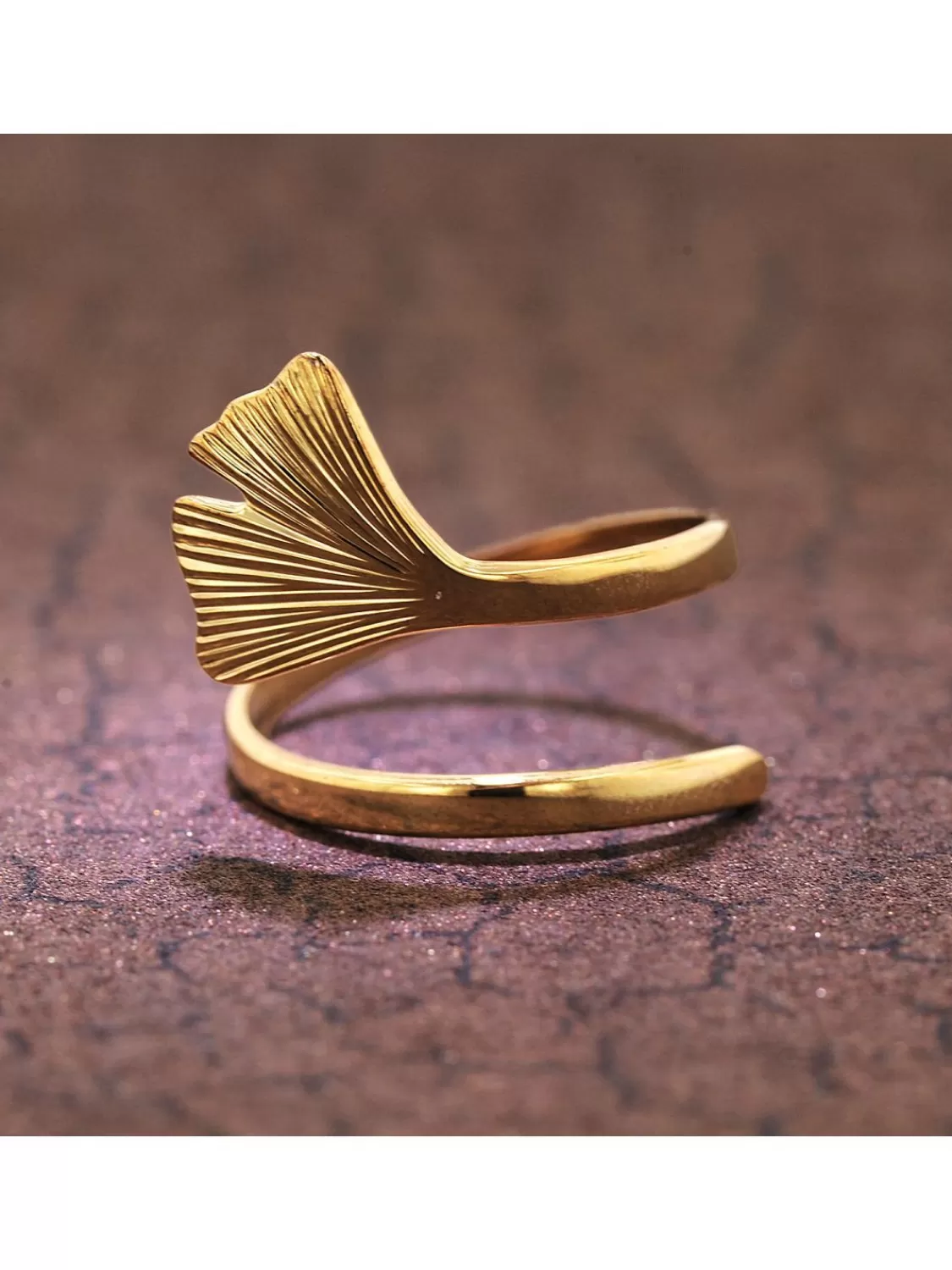 trendor Ginkgo Damen-Ring Gold 333 | Damenschmuck