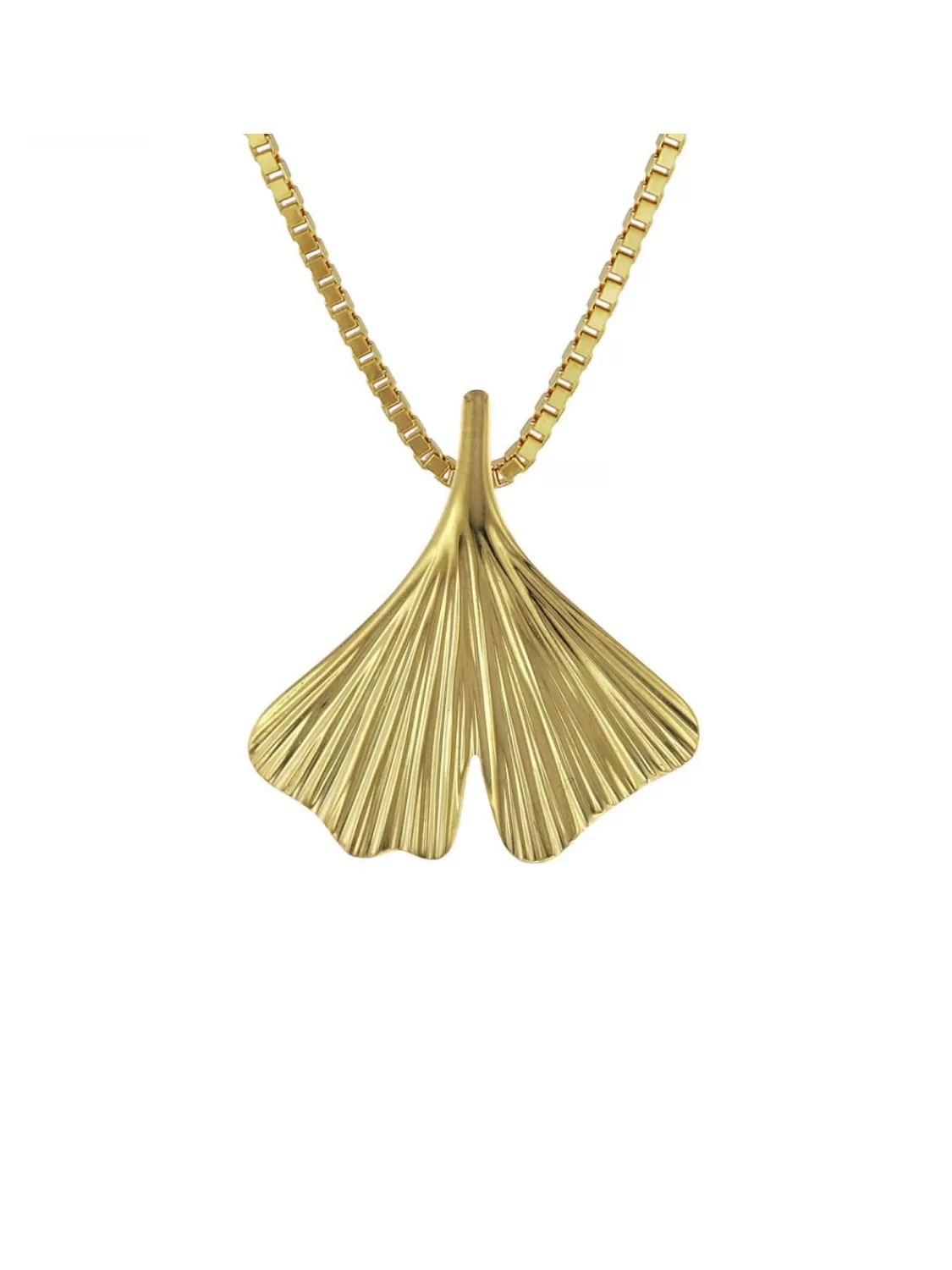 trendor Ginkgo-Blatt Mit Venezianer Halskette Gold 333/8 Karat | Damenschmuck