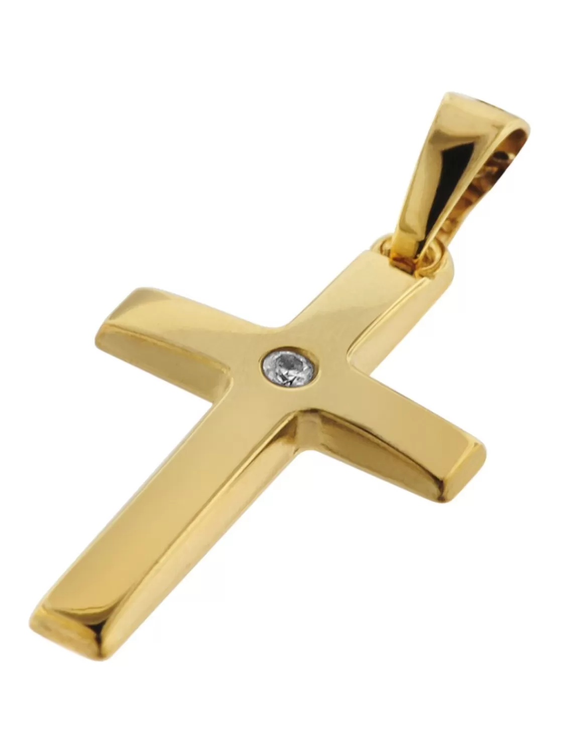 trendor Gold Kreuz 585 Mit 40 Cm Goldplattierter Kette | Herrenschmuck