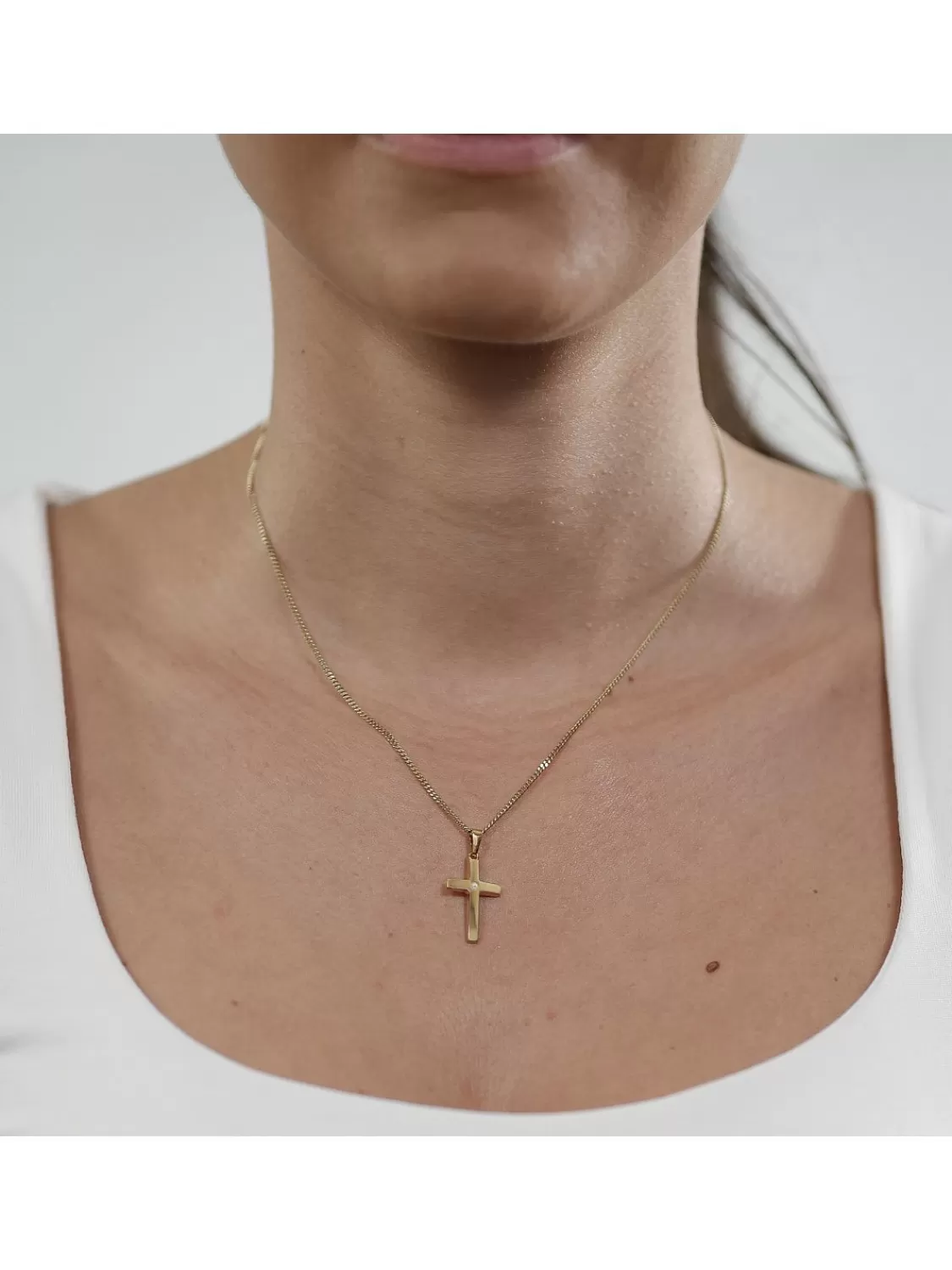 trendor Gold Kreuz 585 Mit 40 Cm Goldplattierter Kette | Herrenschmuck