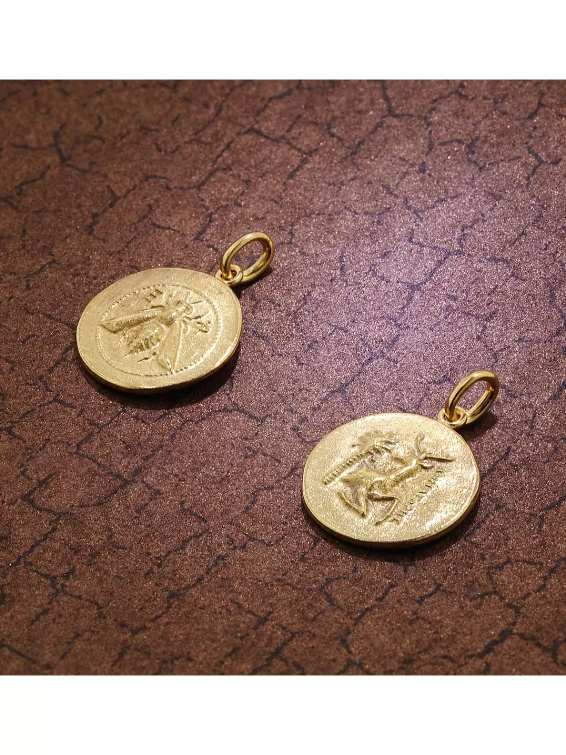 trendor Gold-Anhanger Artemis 333 Gold Replikat Griech. Munze Biene | Herrenschmuck