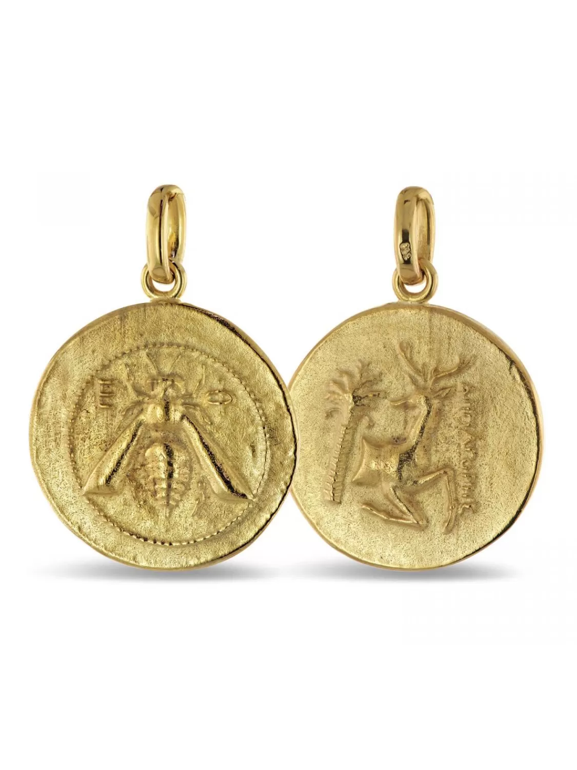 trendor Gold-Anhanger Artemis 333 Gold Replikat Griech. Munze Biene | Herrenschmuck
