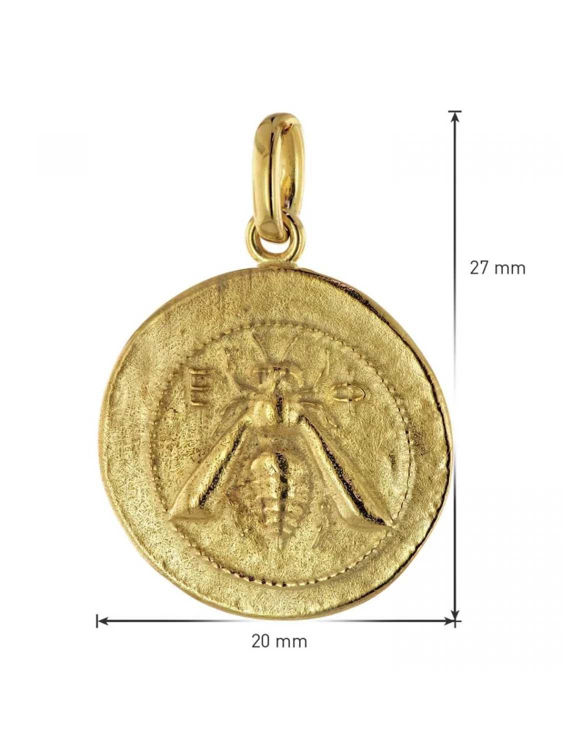 trendor Gold-Anhanger Artemis 333 Gold Replikat Griech. Munze Biene | Herrenschmuck