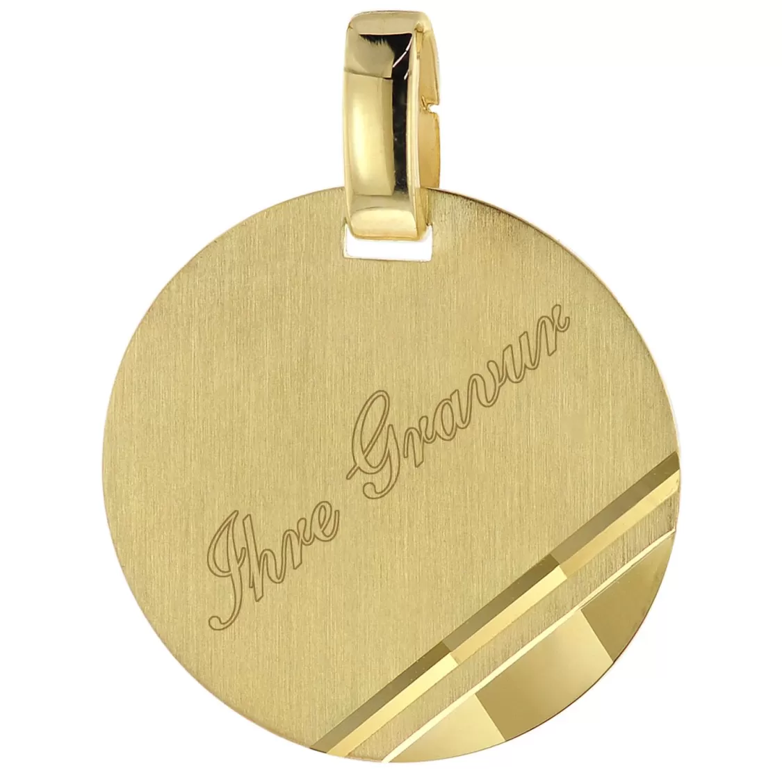 trendor Gravur-Anhanger Fur Damen Und Herren Gold 585 / 14 K O 16 Mm | Herrenschmuck