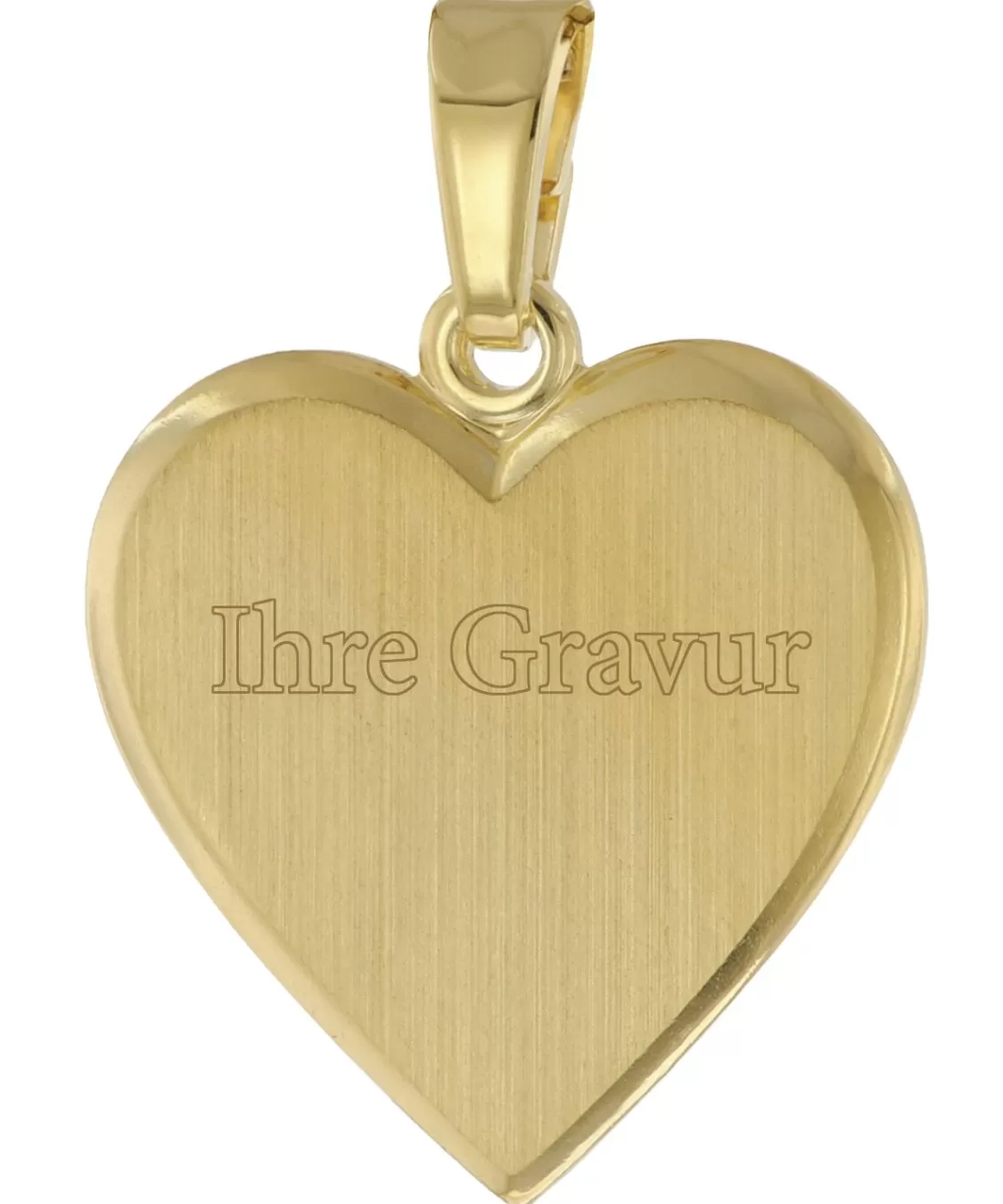 trendor Gravur-Anhanger Gold Auf Silber 925 Herz Mit Namen 15 Mm | Herrenschmuck