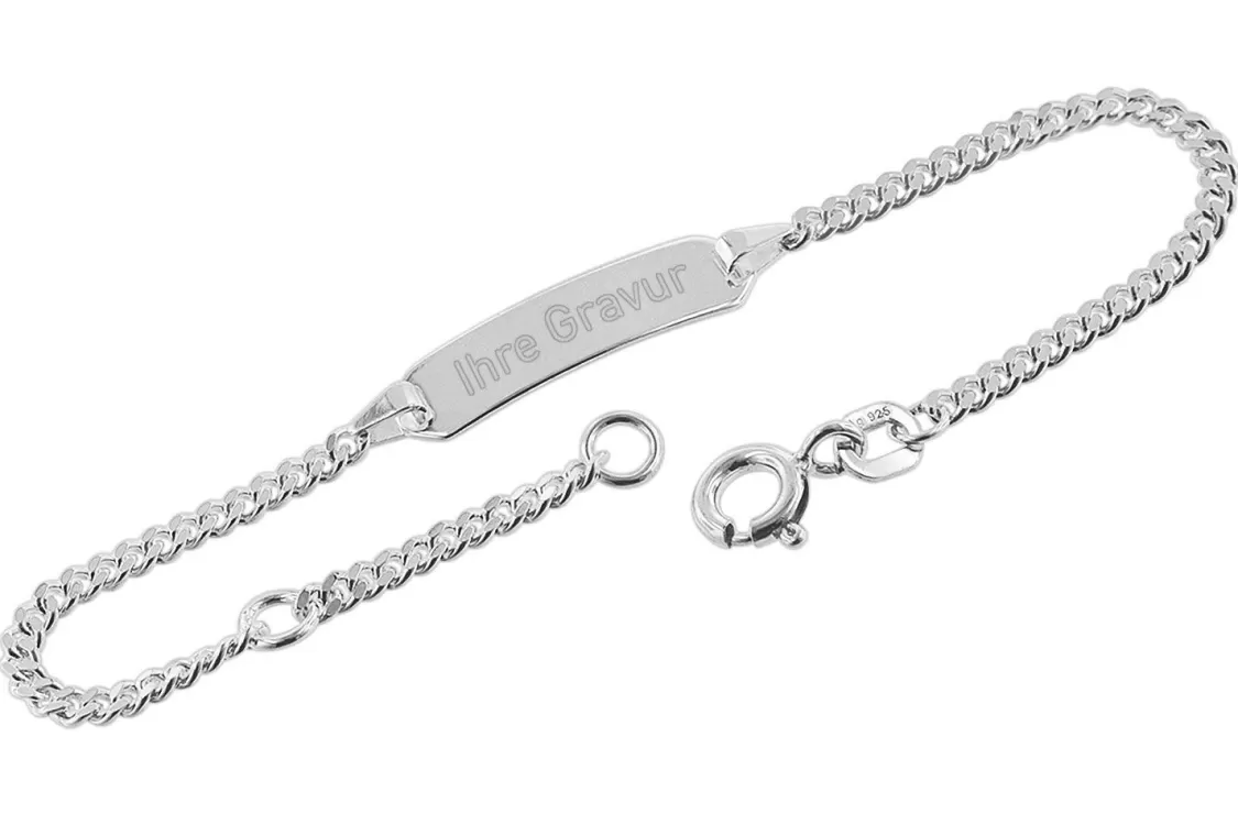 trendor Gravur-Armband Fur Babys Und Kleinkinder 925 Silber 14 Cm | Kinderschmuck