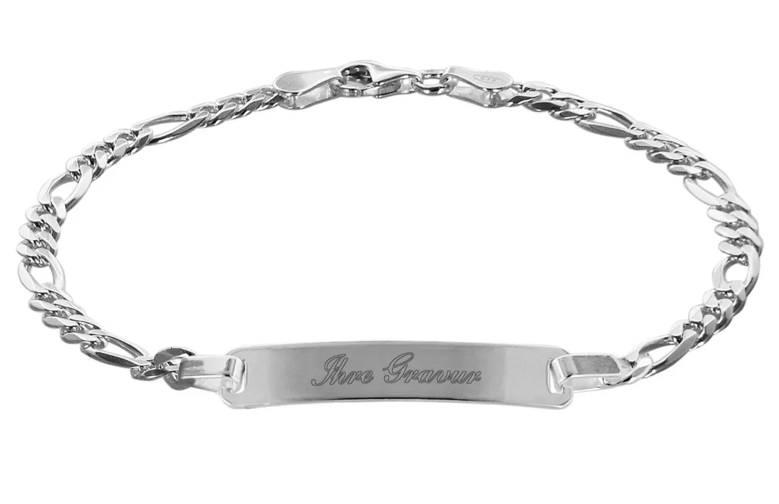 trendor Gravur-Armband Fur Junge Manner 925 Silber Lange 21 Cm | Herrenschmuck