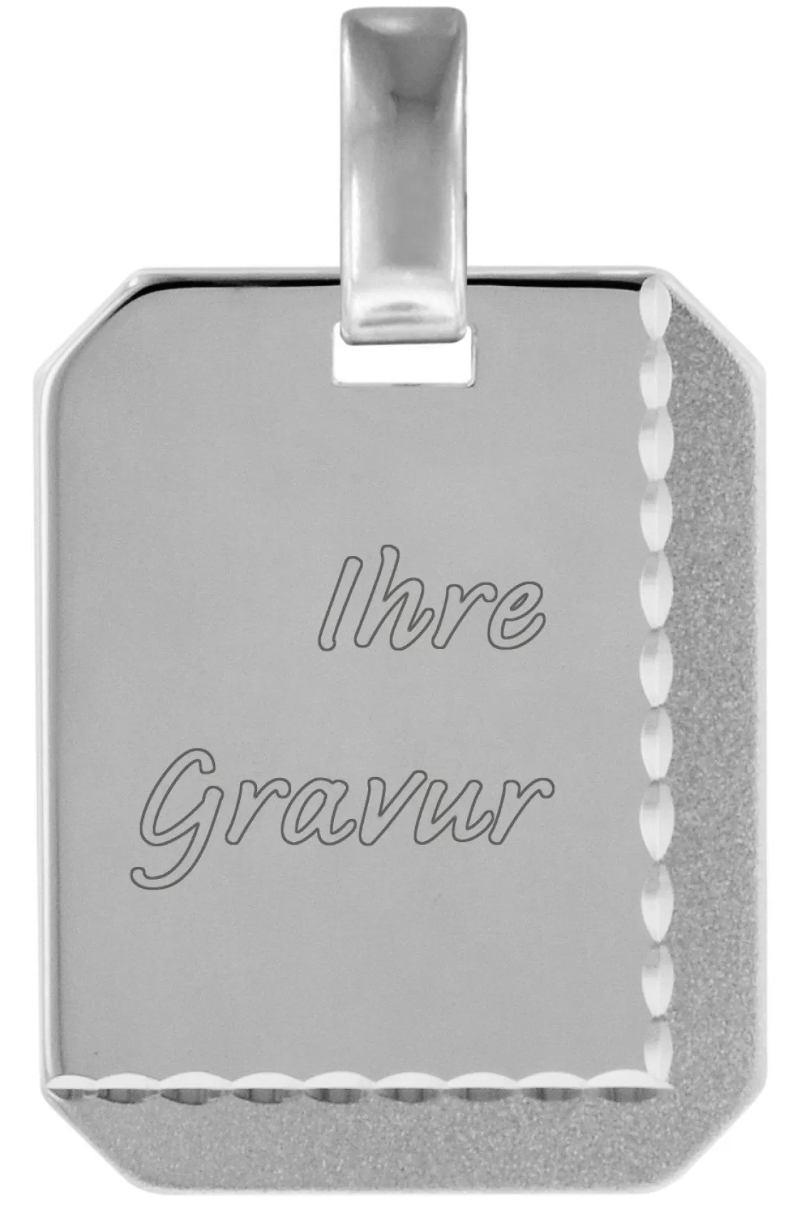 trendor Gravurplatte Anhanger 925 Silber 26X16 Mm | Herrenschmuck