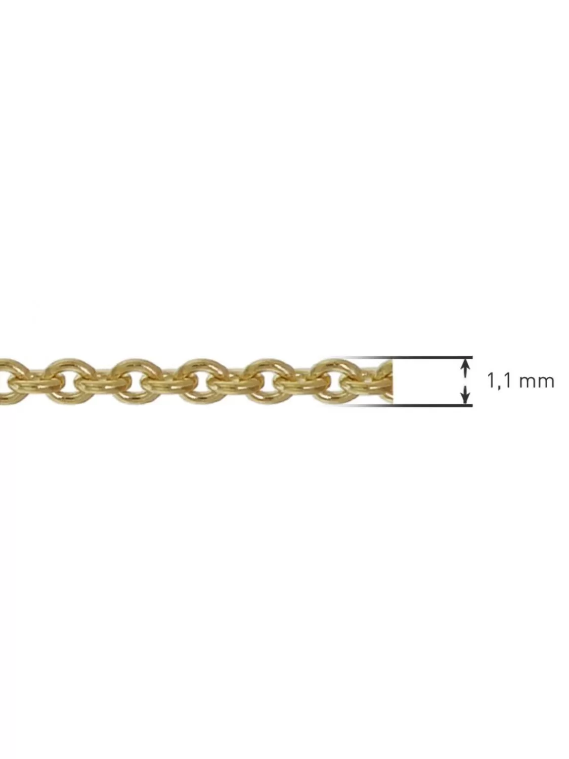trendor Halskette Fur Anhanger Gold 333 / 8K Rundanker 1,1 Mm | Herrenschmuck