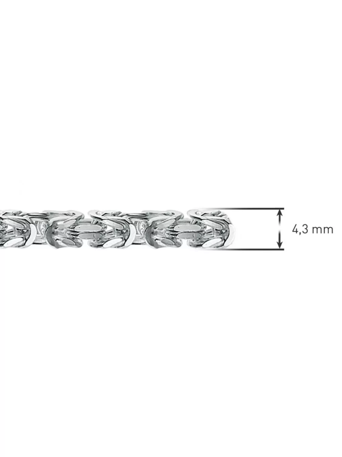 trendor Halskette Fur Herren 925 Sterlingsilber Konigskette 4,3 Mm | Herrenschmuck