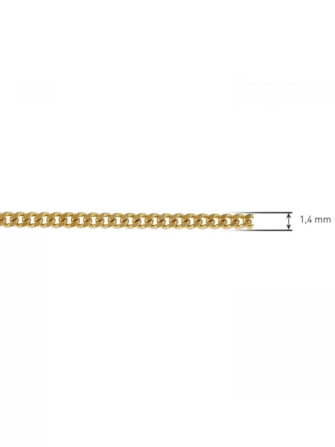 trendor Halskette Gold 333 (8 Karat) Panzerkette Breite 1,4 Mm | Herrenschmuck
