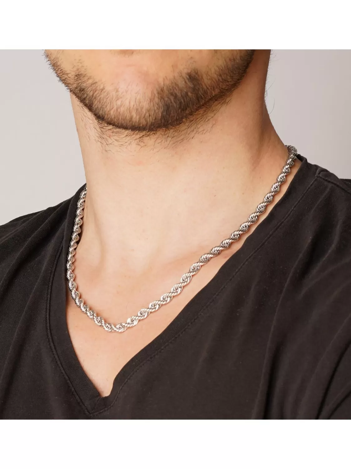 trendor Halskette Kordel Massiv Silber 925 Breite 5,5 Mm Lange 50 Cm | Herrenschmuck