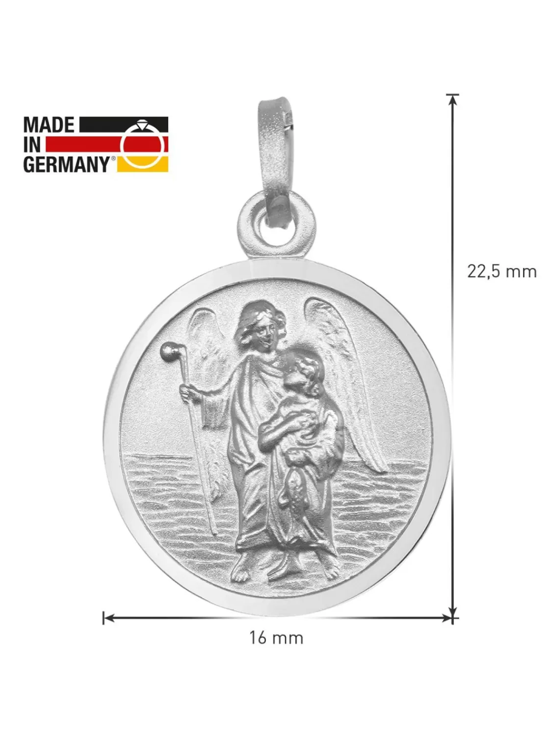 trendor Halskette Mit Erzengel Raphael Anhanger O 16 Mm 925 Silber | Herrenschmuck