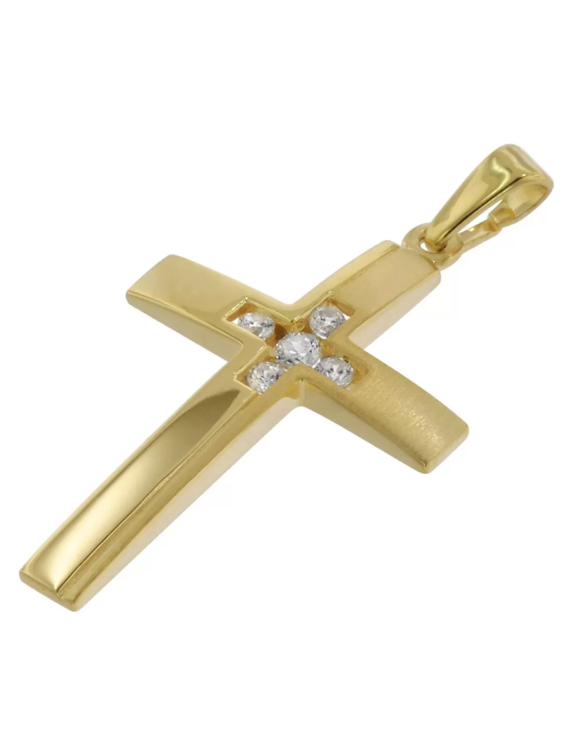 trendor Halskette Mit Kreuz Gold Auf Silber | Herrenschmuck