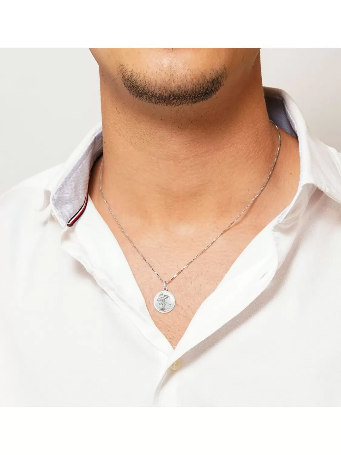 trendor Halskette Mit Schutzengel Medaille O 16 Mm 925 Sterlingsilber | Herrenschmuck