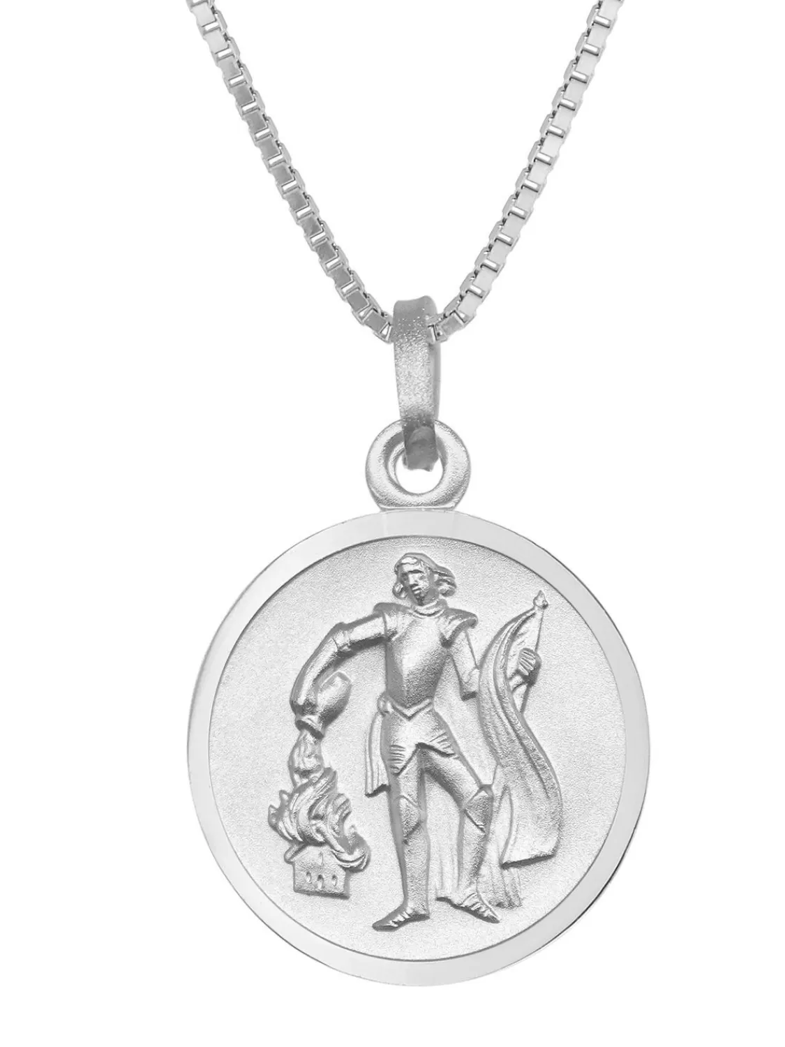 trendor Halskette Mit St. Florian Anhanger O 18 Mm 925 Silber | Herrenschmuck