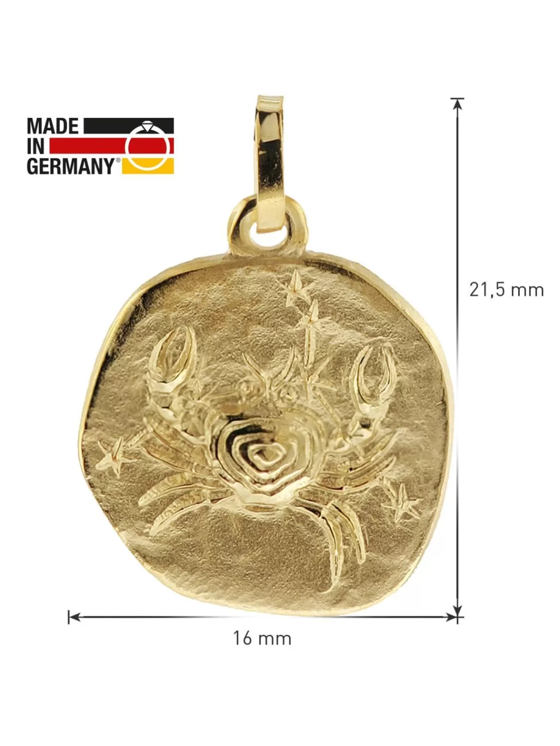 trendor Halskette Mit Sternzeichen Krebs Gold 333/8K O 16 Mm | Herrenschmuck