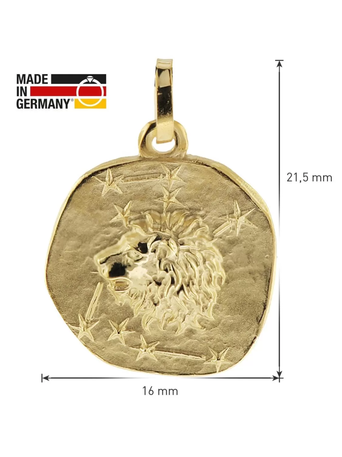 trendor Halskette Mit Sternzeichen Lowe Gold 333/8K O 16 Mm | Herrenschmuck