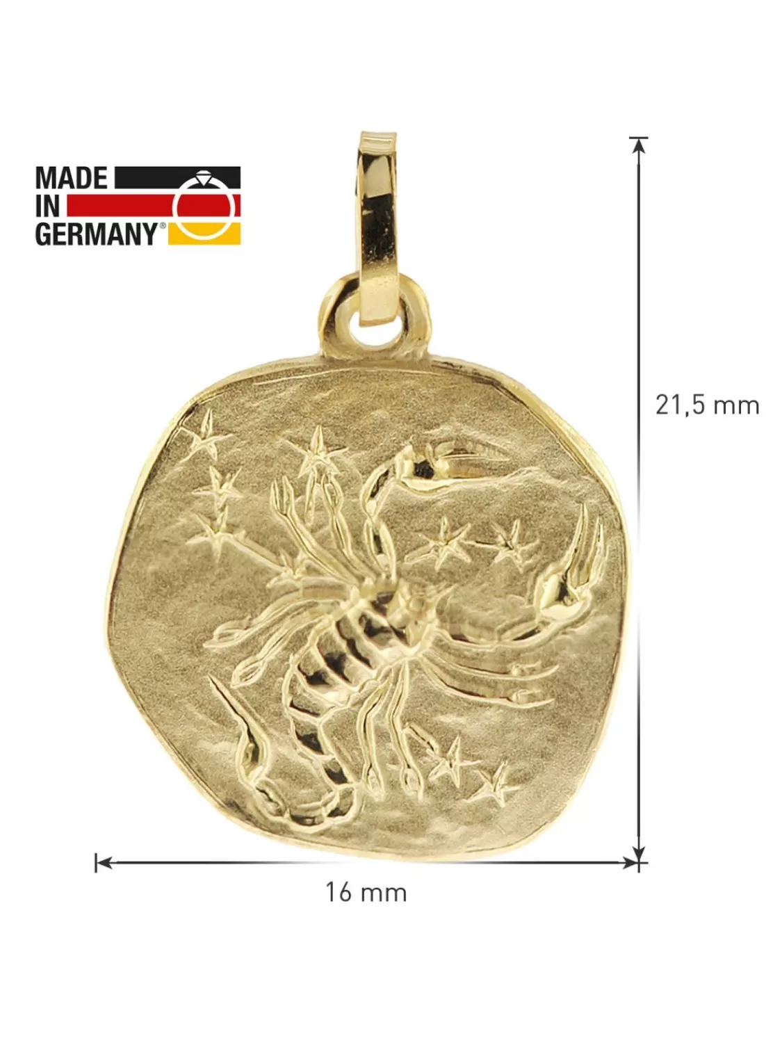 trendor Halskette Mit Sternzeichen Skorpion Gold 333/8K O 16 Mm | Herrenschmuck