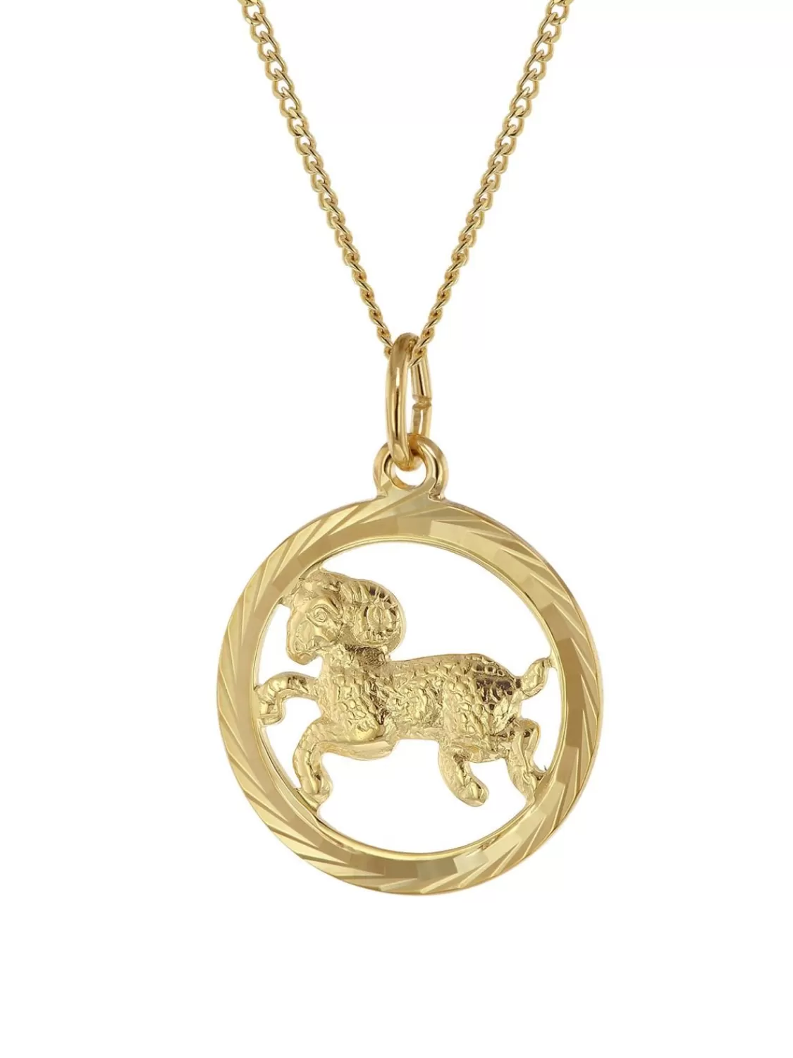 trendor Halskette Mit Widder Sternzeichen 333 Gold O 16 Mm | Herrenschmuck