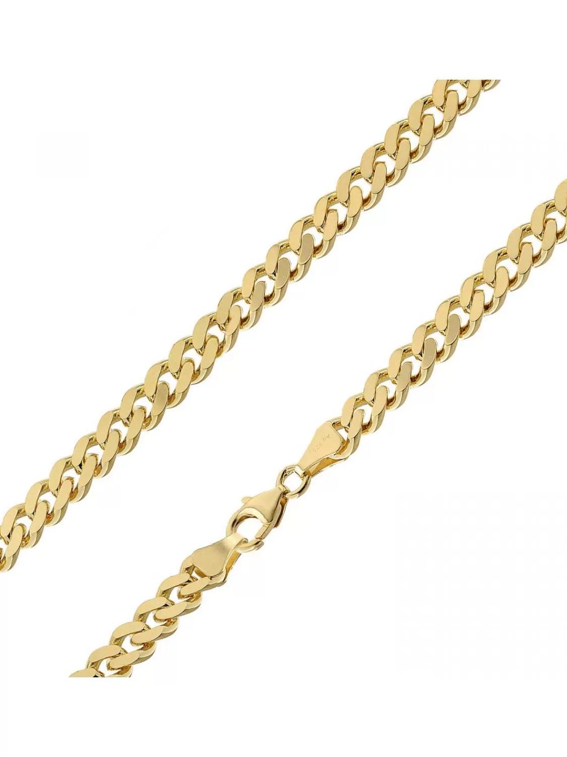 trendor Halskette Panzer Gold Auf 925 Silber 6,9 Mm Breite | Herrenschmuck