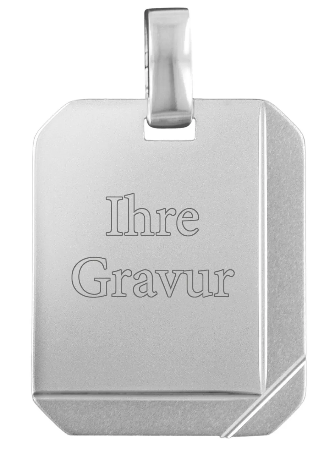 trendor Herren Gravur-Anhanger 925 Silber 20X16 Mm | Herrenschmuck