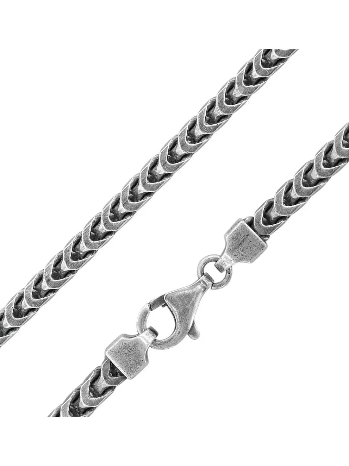 trendor Herrenarmband 925 Silber Oxydiert Fuchsschwanzkette 4,3 Mm Breit | Herrenschmuck