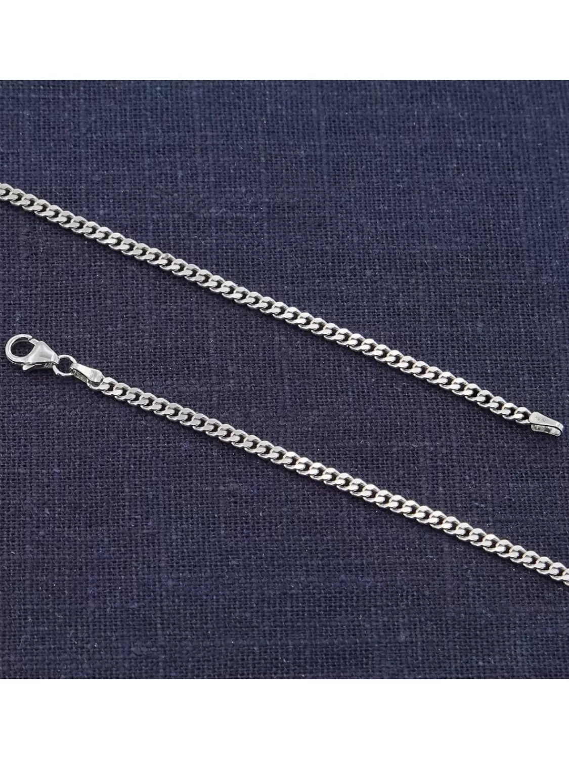 trendor Herren-Halskette 925 Silber Rhodiniert Panzerkette 2,7 Mm Breit | Herrenschmuck