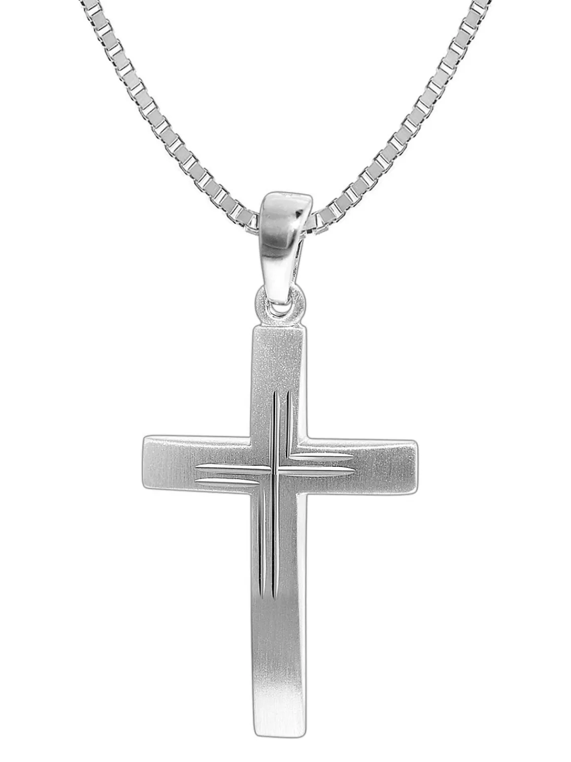 trendor Herren-Halskette Mit Kreuz 925 Silber 50 Cm | Herrenschmuck