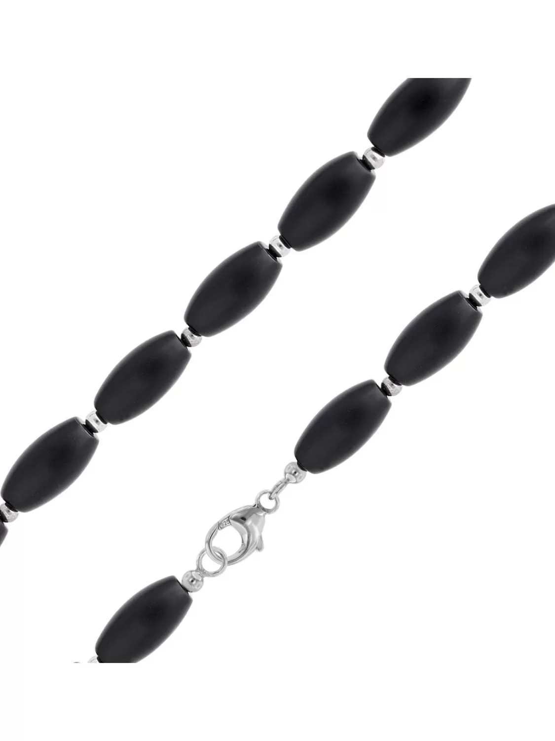 trendor Herren-Halskette Onyx Und Silber 925 Lange 50 Cm | Herrenschmuck