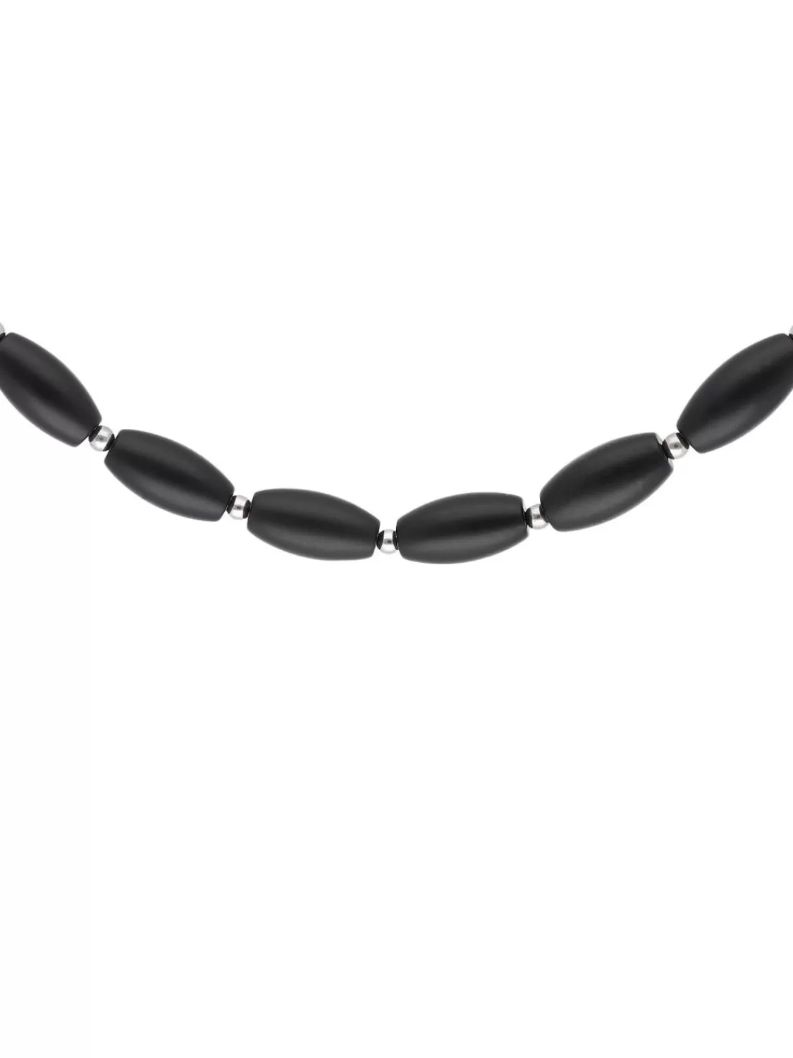 trendor Herren-Halskette Onyx Und Silber 925 Lange 50 Cm | Herrenschmuck