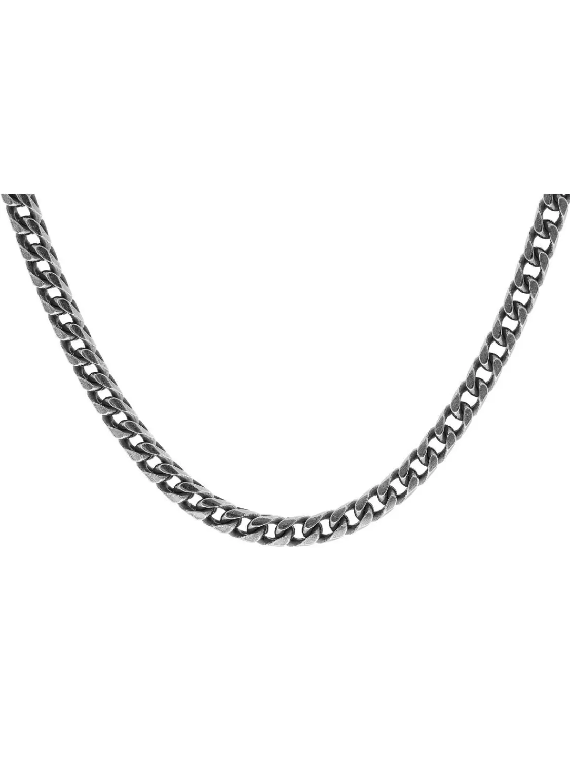 trendor Herren-Kette 925 Silber Oxydiert Fuchsschwanzkette 5,1 Mm Breit | Herrenschmuck