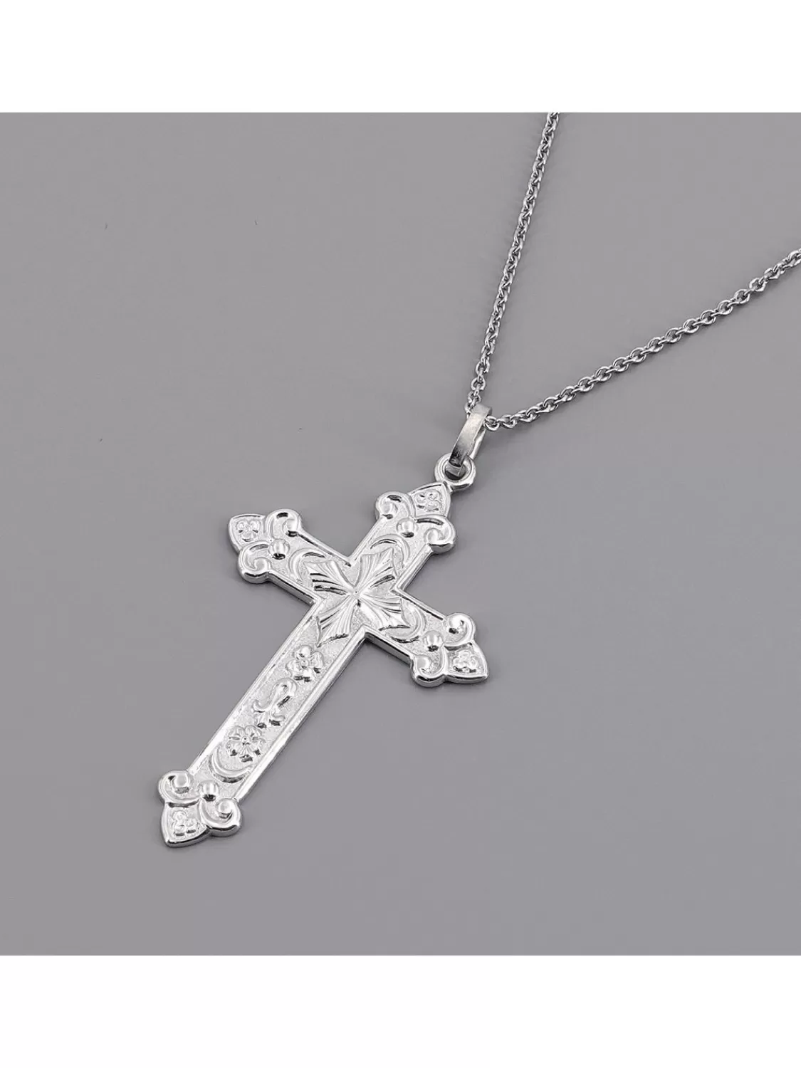 trendor Herren-Kette Mit Orthodoxem Kreuz Anhanger 45 Mm 925 Silber | Herrenschmuck