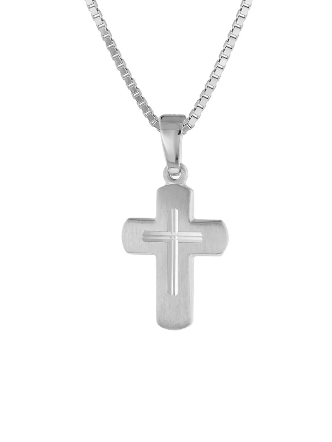 trendor Kinder-Anhanger Kreuz Mit Kette 925 Silber | Kinderschmuck