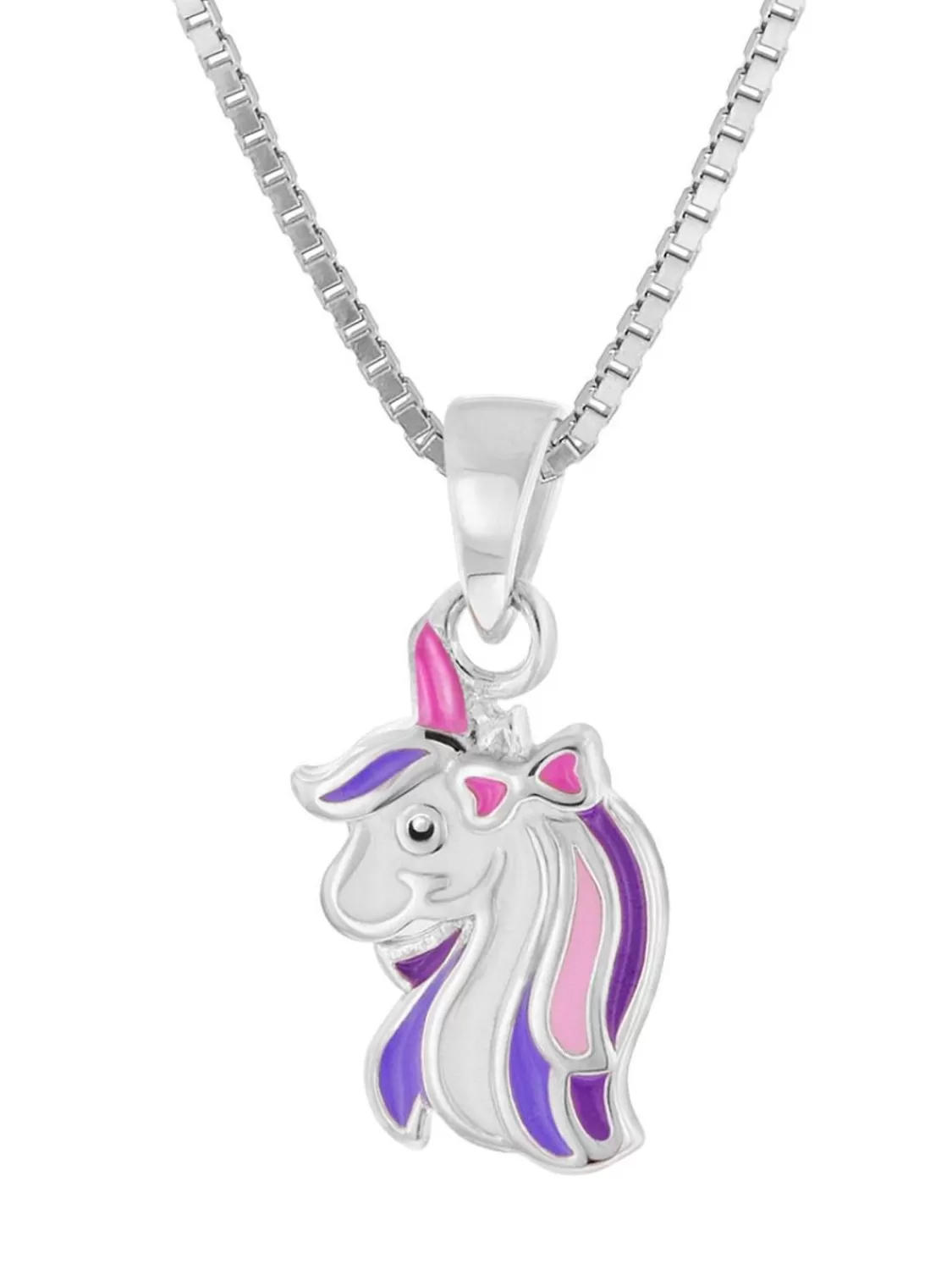 trendor Kinder-Halskette Einhorn Silber 925 Collier | Kinderschmuck