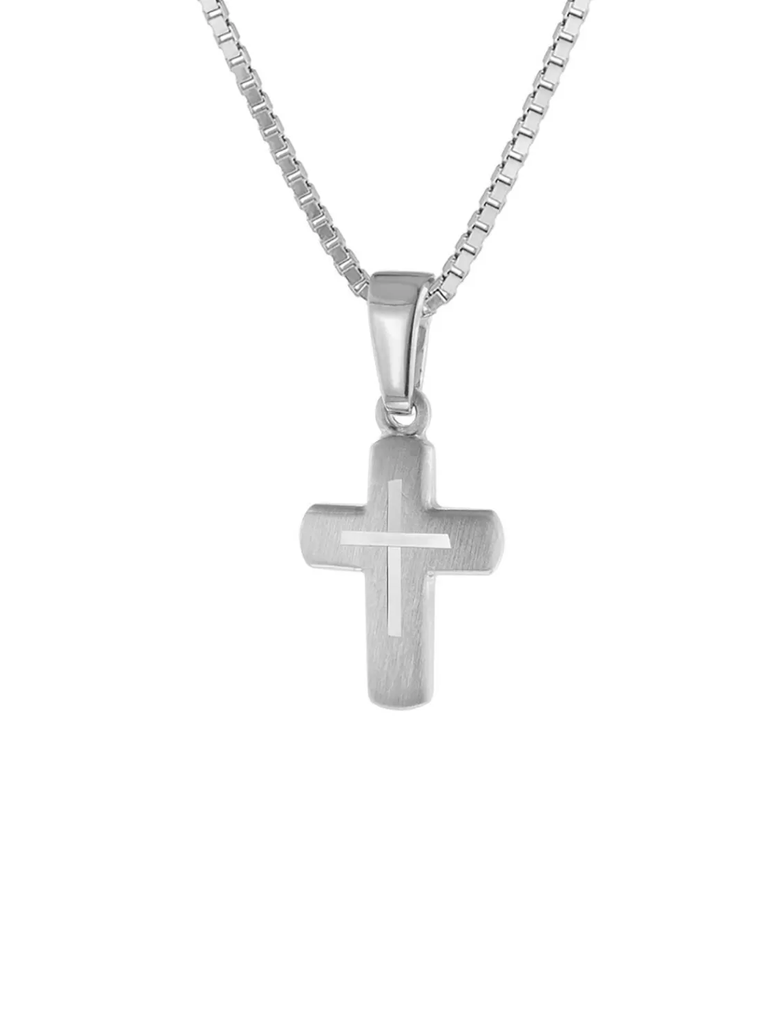 trendor Kinder-Halskette Mit Kreuz 925 Silber | Kinderschmuck