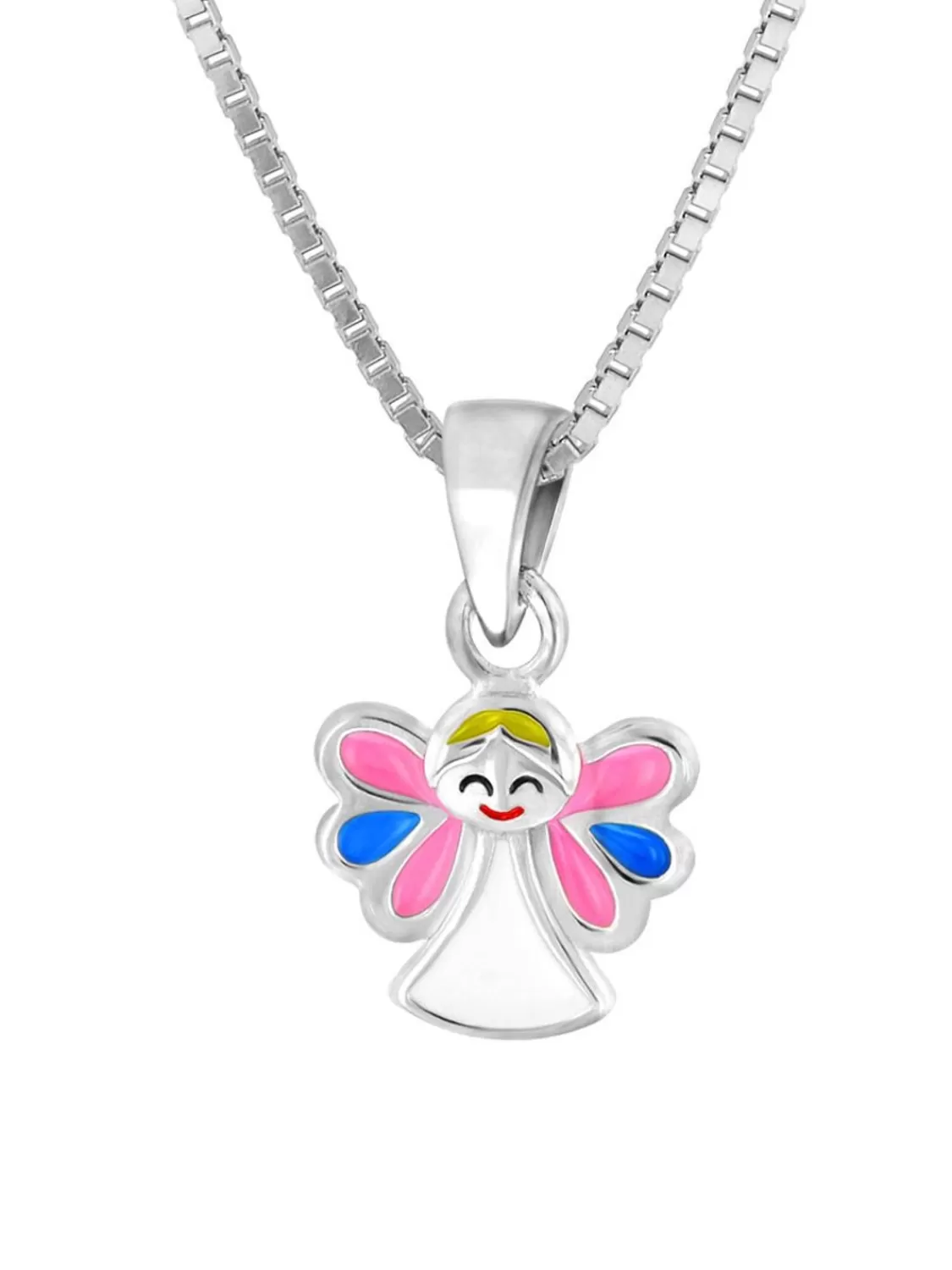 trendor Kinder-Halskette Mit Schutzengel Silber 925 Collier | Kinderschmuck