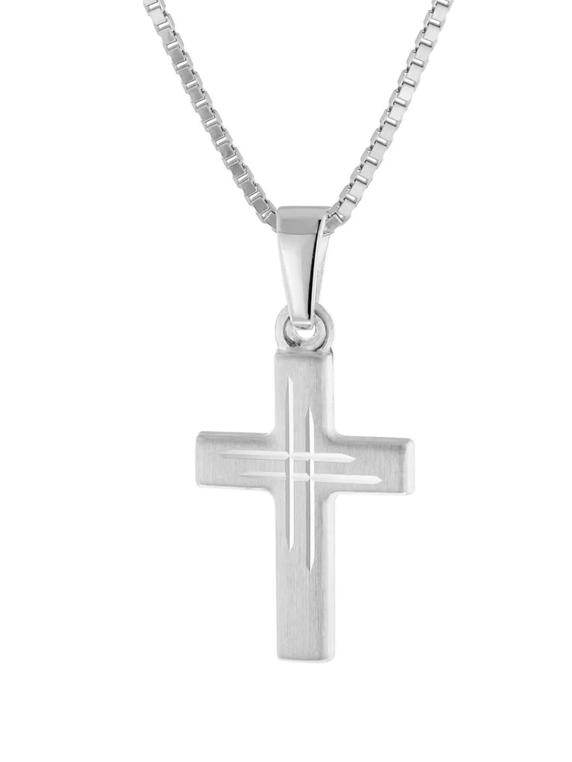 trendor Kinderkette Mit Kreuz-Anhanger 925 Silber | Kinderschmuck