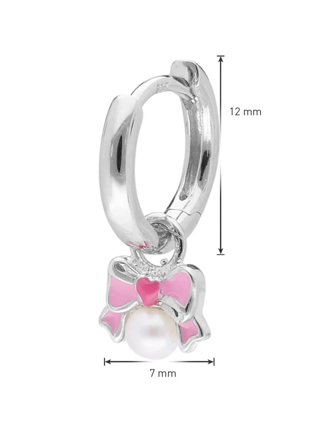 trendor Kinder-Ohrringe Silber 925 Klapp-Creolen Mit Schmetterling | Kinderschmuck